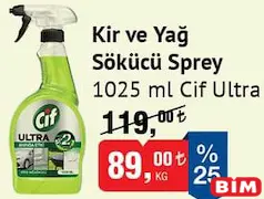 CİF ULTRA KİR VE YAĞ SÖKÜCÜ SPREY 1025 ML fiyat ve kampanya bilgisi
